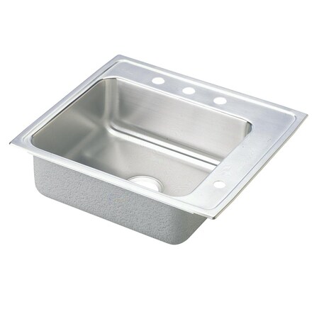 Elkay Lustertone Stainless Steel 22 X 19-1/2 X 6 Single Bowl Top Mount Classroom Ada Sink DRKADQ222060R3